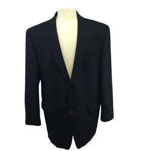 Dillards Ralph Lauren Suit Jacket Blazer Sports Coat Mens 44R Wool Black